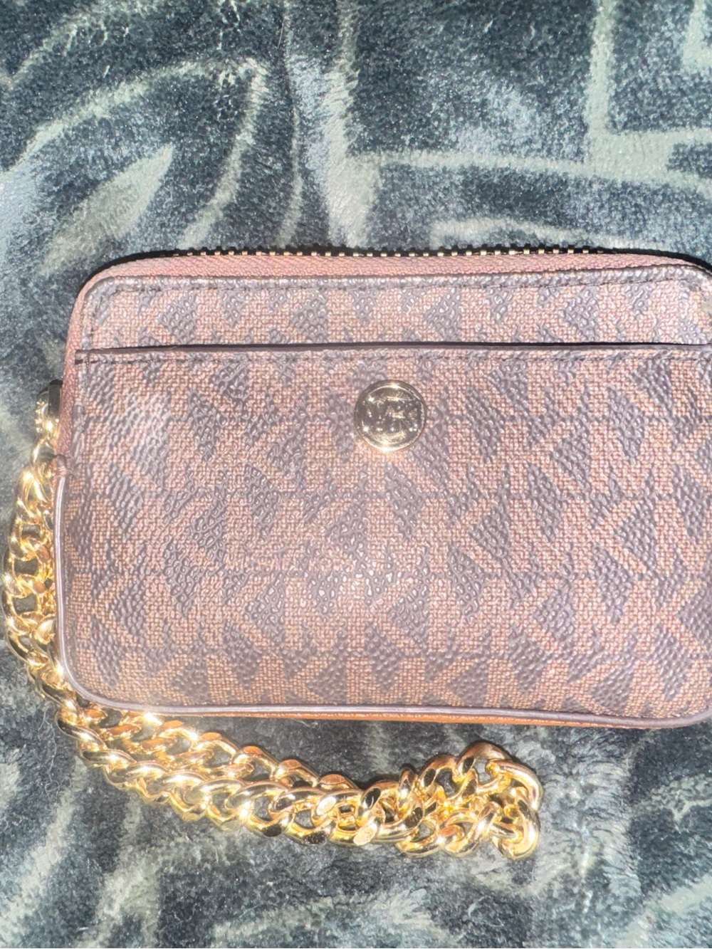 Michael Kors Brown hand wallets with Gold Chain